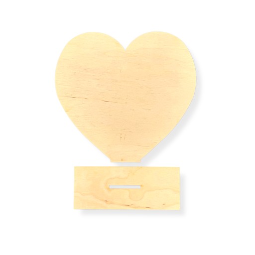 DREVENÉ SRDCE SRDCE NA STOJANKU DECOUPAGE DARČEK NA VALENTÍNA 14CM