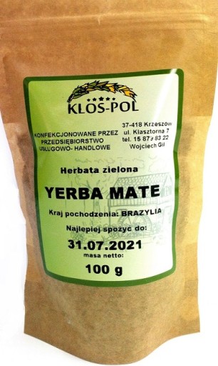 ZELENÝ ČAJ YERBA MATE 100G