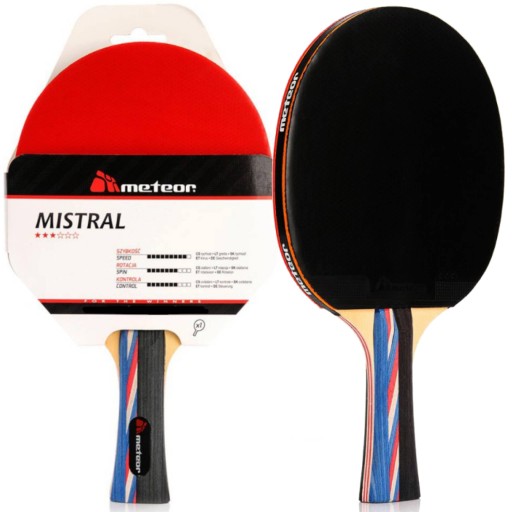 STOLNOTENISOVÁ RAKETA NA PING PONG METEOR MISTRAL 3*