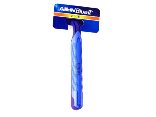GILLETTE BLUE II PLUS holiaci strojček DVOJČEPELKY RÚČKA JEDNODUCHÉHO UCHYTENIA