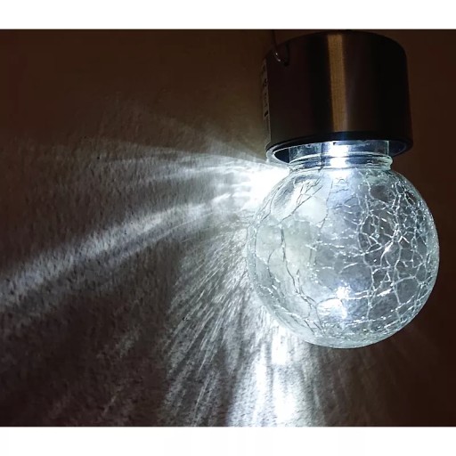 SLNEČNÁ ZÁHRADNÁ LAMPA Sklenená guľová závesná 5 cm LAMPOVÁ ZÁSADNÁ LAMPA
