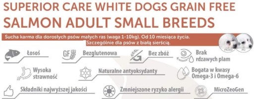 Nature's Protection Superior Care White Dogs Mini Adult losos 500 g HMOTNOSTI