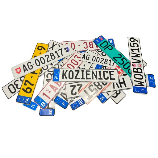 Anglická tabuľa na registračné rámy