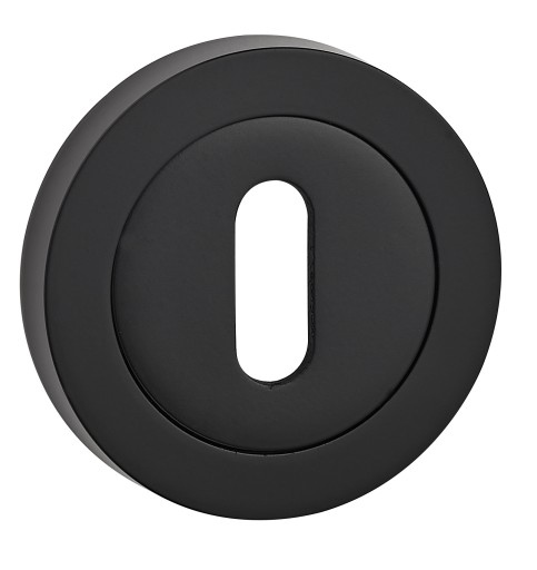 NOVAMET okrúhla matná čierna rozeta s kľúčom