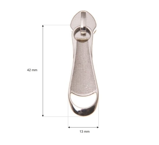 Jazdec na zips - špirálová páska #8 mm, Strieborná