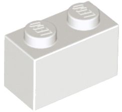 LEGO BEAM 1X2 BIELY Č. 3004 ZA 10 KUSOV
