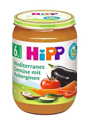Hipp Bio stredomorská zelenina Baklažán 6m 190g