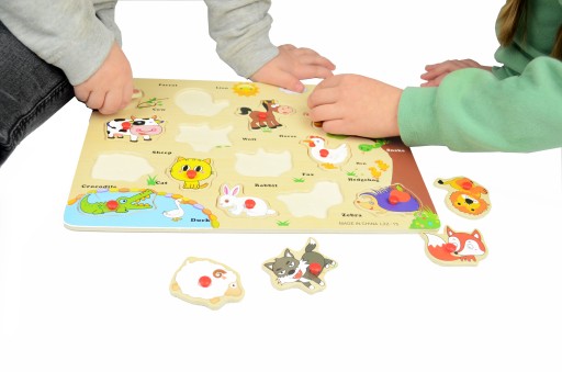 LT307 PUZZLE DREVENÉ ZVIERATKÁ ŠPIČKY
