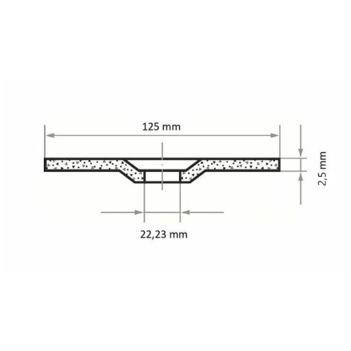 Rezný kotúč 125 x 2,5 mm na kov Oceľ OCEL