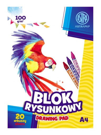Biela podložka na kreslenie A4/20 ASTRA 100g