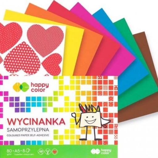 FAREBNÝ SAMOLEPIACI VÝREZNÝ BLOK - A5/8K 80g