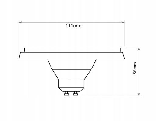 ES111 LED žiarovka 9W neutrálna gu10 AR111 šedá
