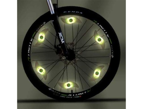 Svetelný LED kryt lúčov na bicykel