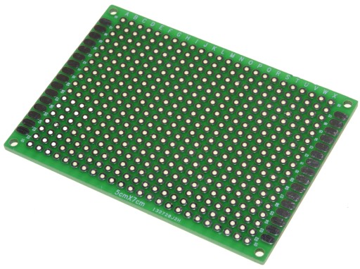 Univerzálna doska 50x70mm, obojstranná laminátová DPS, hrúbka - 1,6mm FR4