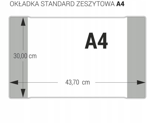 OBAL NA BIURFOL STANDARD MIX NOTEBOOK A4 1KS.