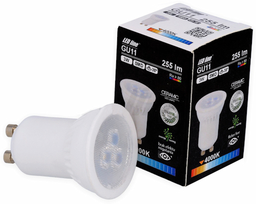 LED žiarovka MR11 GU10 3W 35mm Neutral KERAMIC