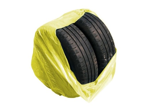 LDPE vrecia na pneumatiky kolies 100x100cm žlté, 20 ks.