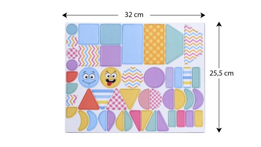 Sada 48 pastelových magnetiek v tvare Montessori