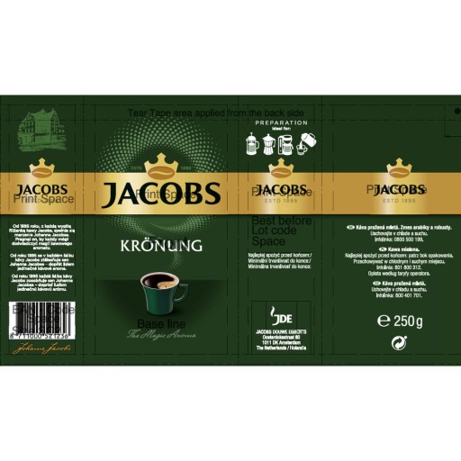Kronung Jacobs mletá káva 250g