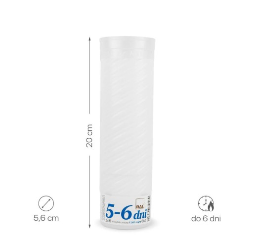 Vložka na sviečky 20 cm 5 - 6 dní T.200L Tradičná