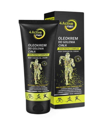 4 Active Men Telový oleokrém na holenie 3v1 200 ml