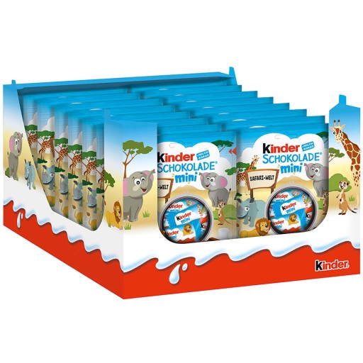 Kinder Čokoláda Mini Čokolády s mliečnou náplňou Tyčinky 120g DE
