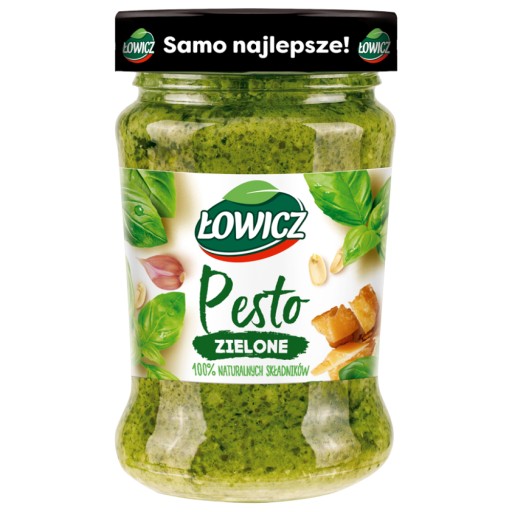 Talianske Pesto Łowicz Zielone Bazalková omáčka prírodné ingrediencie 180g