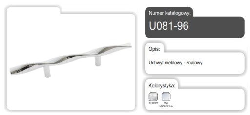 ÚCHYTKA NA NÁBYTOK NA NÁBYTOK U081-96/BSN NEREZ AMIX