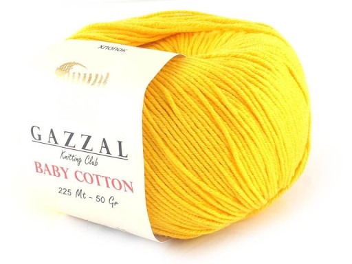 Baby Cotton Gazzal priadza 3417 žltá