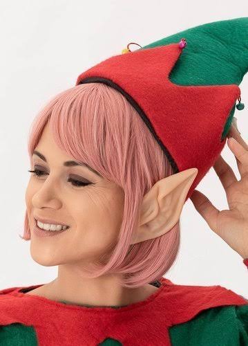 Gumové elfské uši Santa's Helper Masking Ball Caps Carnival 2ks.