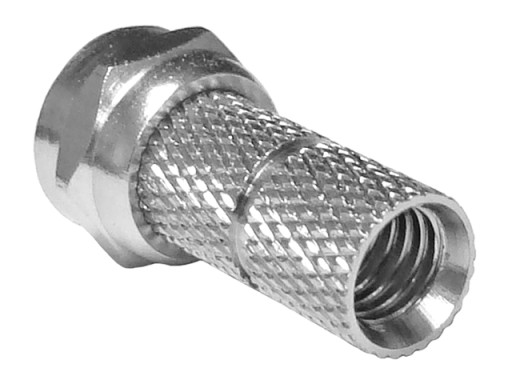 F 75Ohm skrutkovacia zástrčka antény 5,5/22mm 10 ks