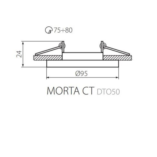MORTA CT-DTO50-SR svietidlo sklo Kanlux