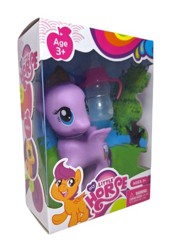 Krásny Pony Horse v sete s fľašou 16245