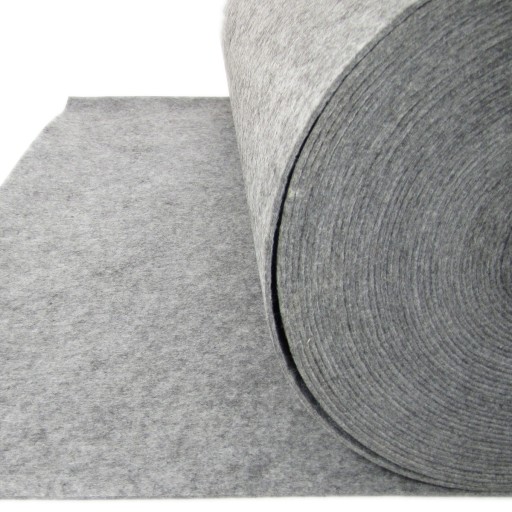 Plsť 3mm, 400g, šírka 160cm, 0,1m - Sivá
