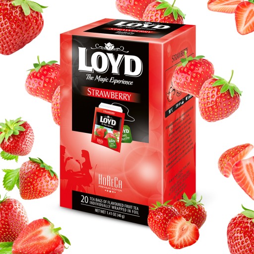 Ovocný čaj v obálkach Horeca Jahoda pre gastronómiu 20T LOYD