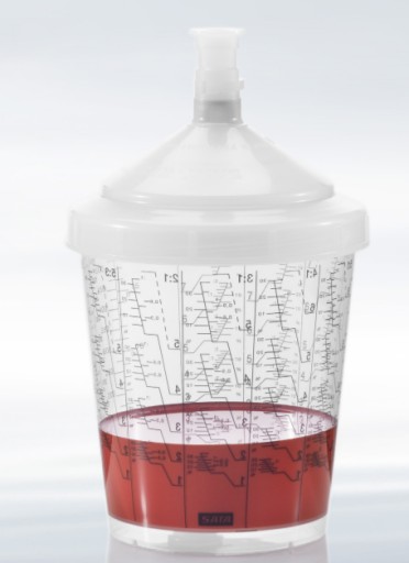 RPS SATA poháre na farby 600ml + SITKO 125um QCC