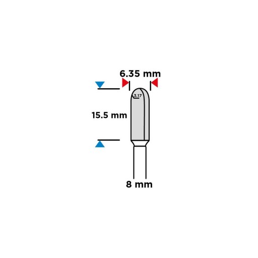 Fréza na dlhé drážky typu U, HM, 6,35 x 15,5 mm, t