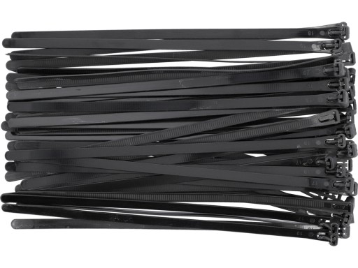 PLASTOVÉ SVORKY YATO, ČIERNA, 7,6x250mm, 50 ks. TRITITES