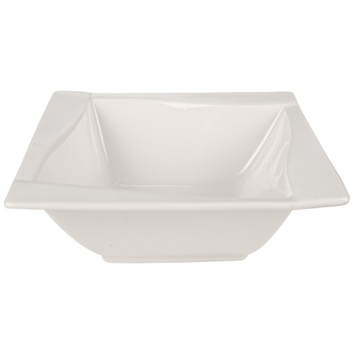 BIELA ŠTVRTÁ MISKA NA ŠALÁT PORCELÁNOVÁ MISKA Štvorcová Štvorcová ŠALÁTOVÁ MISKA
