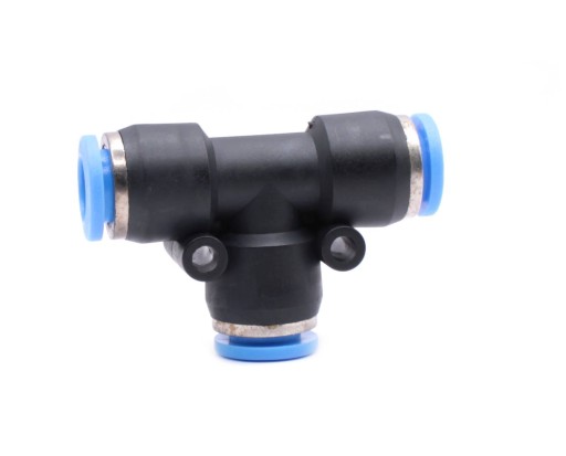 Pneumatická armatúra 8 mm TEE zásuvná pre pneumatickú vzduchovú hadicu