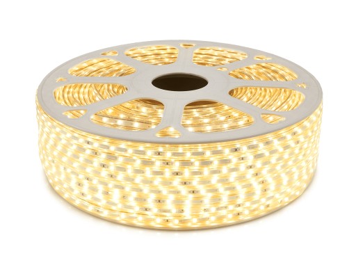 LED PÁS 230V 2835/60 1M IP68 5W TEPLÁ BIELA