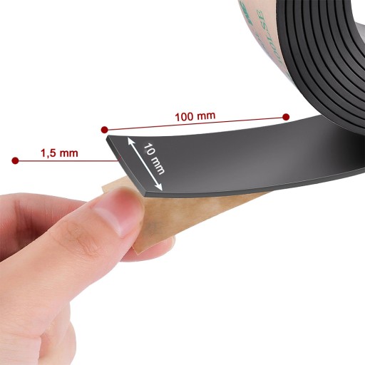 NEODYMOVÁ MAGNETICKÁ PÁSKA 3M lepidlo SILNÁ ATRAKCIA 10cm / 10mm / 1,5mm