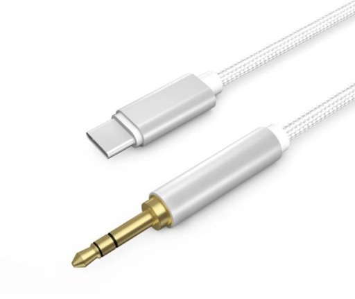 USB-C 3.1 na jack 3,5 mm aux audio kábel 1M nylon
