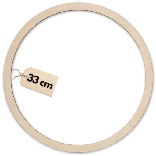 Drevená obruč 33 cm, leštená, na lapač snov, kruh, kruh, základ makramé