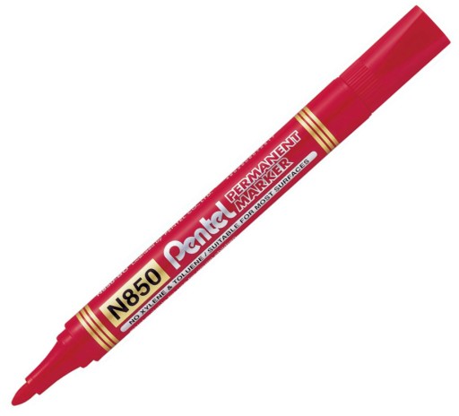 PERMANENTNÝ ZNAČOVAČ PENtel N850 okrúhly ČERVENÝ
