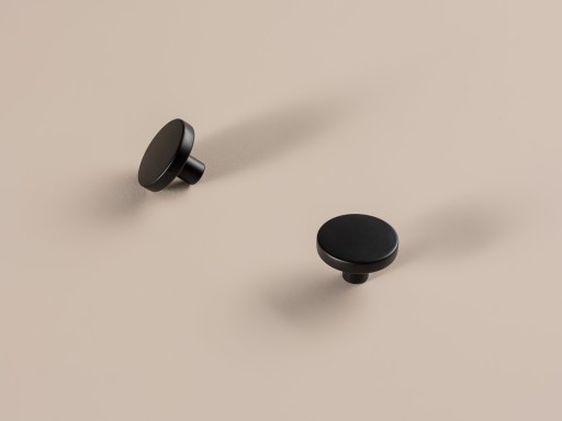 MODERNÝ JACK NÁBYTOK GOMBÍK, MAT ČIERNA, 30mm
