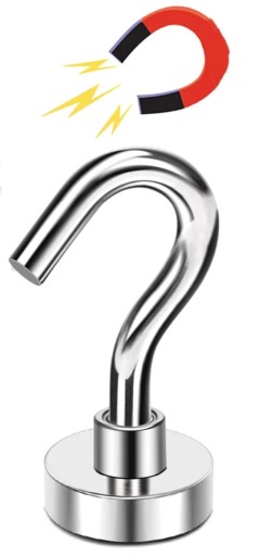 NEODYMOVÝ MAGNET S HÁKOM 1,5 KG 10KS