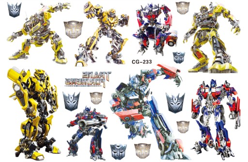 TRANSFORMERS CG233 umývateľné tetovanie pre deti