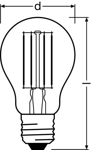 LED FILAMENT E27 žiarovka 7,5W 75W A60 4000K OSRAM