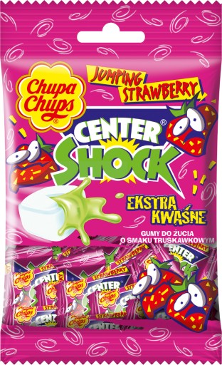 Chupa Chups Center Shock Jahodová guma 36g